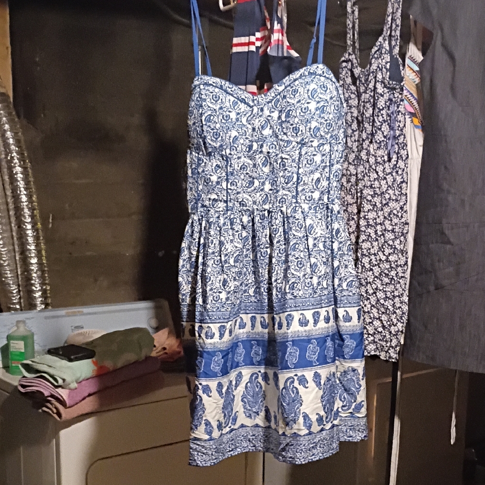 American Rag Blue and White Maxi Dress
